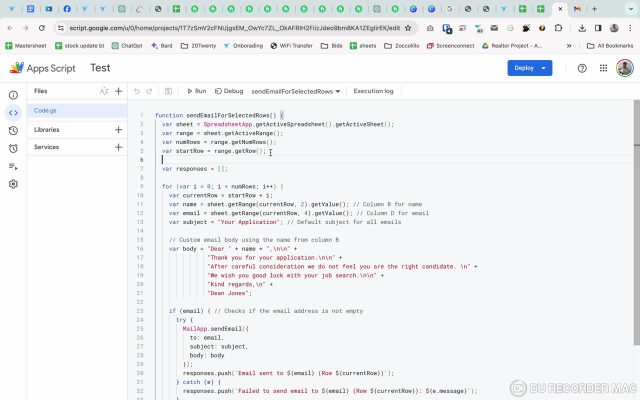 Apps Script reconciliation